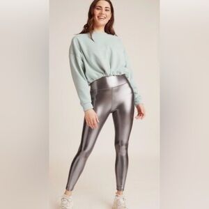 Knix Titanium Silver Metallic Leggings